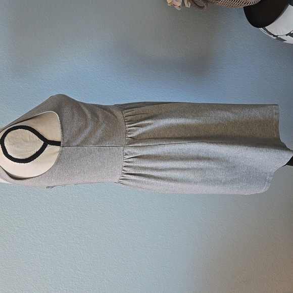 J CREW Cotton Villa Tank Dress Gray Sleeveless Back Button Up Sz Small - Picture 6 of 14